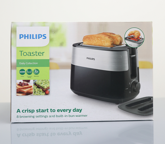 Philips 830W HD2516/90 Toaster with 8 Browning Modes - Even Toasting Technology